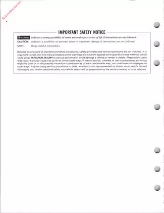 1985-1987 Honda Fourtrax 250, TRX250 ATV manual Preview image 2