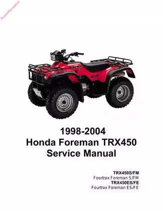 1998-2004 Honda Foreman 450, TRX450 service manual Preview image 1