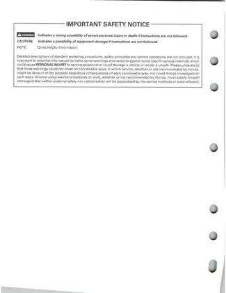 1998-2004 Honda Foreman 450, TRX450 service manual Preview image 2