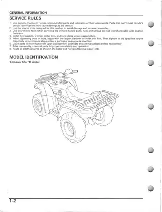 2004-2007 Honda Rancher AT, Fourtrax Rancher 400 , TRX400FA, TRX400FGA service manual Preview image 5