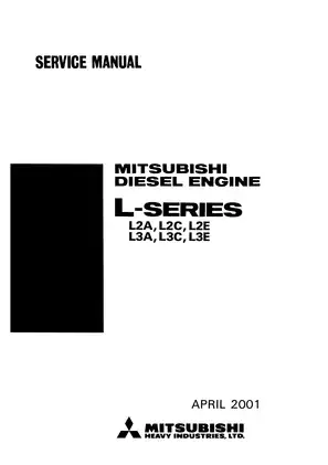 Mitsubishi L-Series Diesel Engine Service Manual - Comprehensive Guide (2001)
