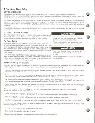 2005-2011 Honda Foreman 500, TRX 500, FE, FPE, FM, FPM, TM service manual Preview image 2