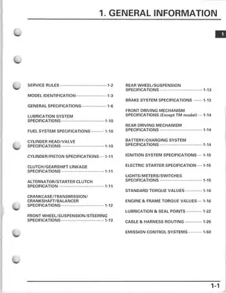 2005-2011 Honda Foreman 500, TRX 500, FE, FPE, FM, FPM, TM service manual Preview image 5