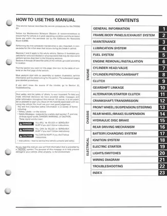 2001-2005 Honda TRX250EX Sportrax repair manual Preview image 3