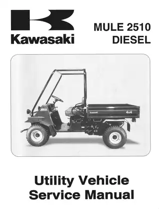Kawasaki MULE 2510 Diesel Utility Vehicle Service Manual