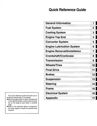 Kawasaki Mule 2510 diesel UTV service manual Preview image 4