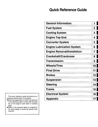 Kawasaki MULE 2510 Diesel Utility Vehicle Service Manual Preview image 4