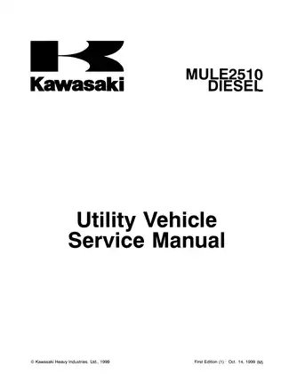 Kawasaki MULE 2510 Diesel Utility Vehicle Service Manual Preview image 5