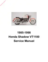 Honda Shadow VT1100C, VT1100C2, VT1100C, VT1100T 1985–1998 OEM Service Manual – preview page 1