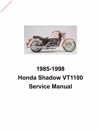 1985-1998 Honda VT1100 service manual Preview image 1