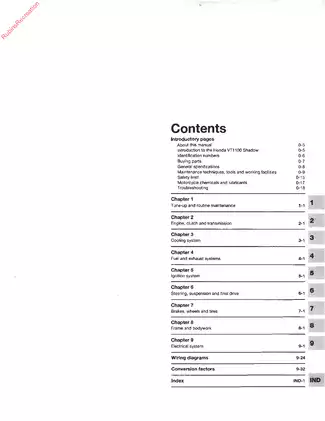 1985-1998 Honda VT1100 service manual Preview image 3