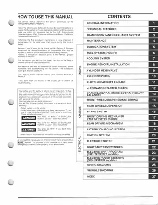 2007-2011 Honda Rancher 420, TRX420 ATV service manual Preview image 3