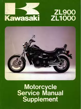 Kawasaki ZL900 & ZL1000 Motorcycle Service Manual Supplement