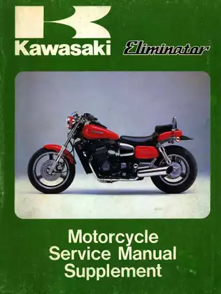Kawasaki ZL900 & ZL1000 Motorcycle Service Manual Supplement Preview image 2