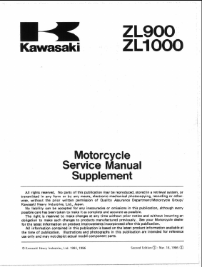 1985-1987 Kawasaki ZL900, ZL1000 Eliminator service manual Preview image 4