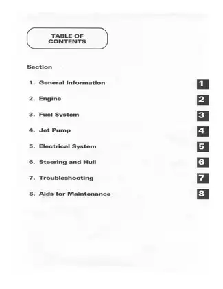 1998 Tigershark Personal Watercraft Service Manual Preview image 3
