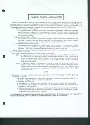 Kawasaki Ninja ZX-12R Motorcycle Service Manual (2000 Edition) Preview image 5