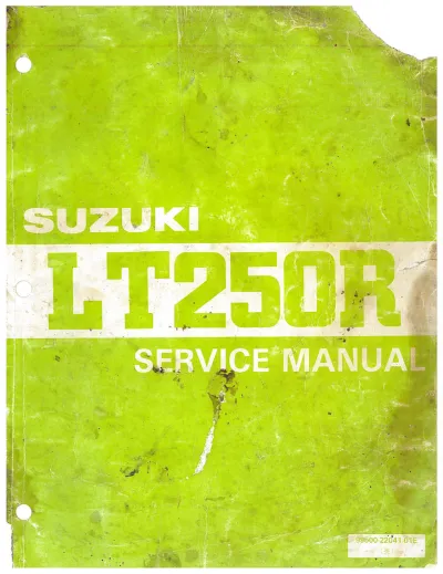 Preview: 1986 Suzuki LT250R Service Manual (P/N 99500-22041-01E)