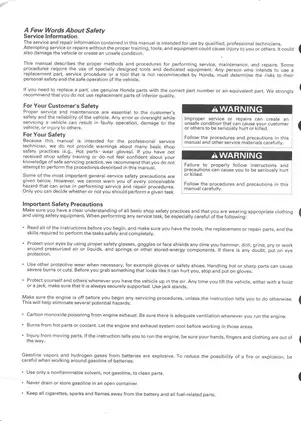 Honda VT1100 C2 Motorcycle Service Manual (2000)