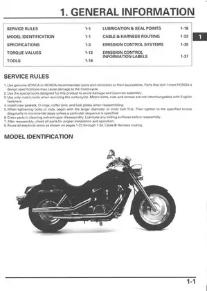 Honda VT1100 C2 Motorcycle Service Manual (2000) Preview image 4