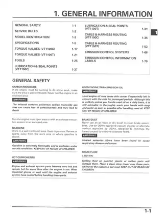Comprehensive Service Manual for Honda VT1100C and VT1100T (1997-2003) Preview image 4