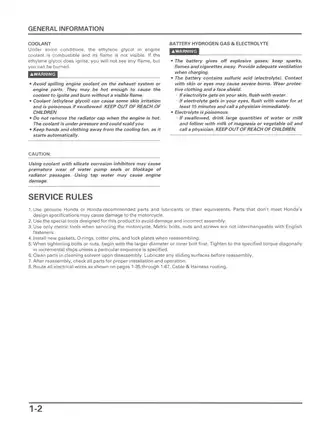 Comprehensive Service Manual for Honda VT1100C and VT1100T (1997-2003) Preview image 5