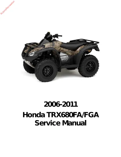 Preview: Honda TRX680FA / TRX680FGA 2006–2011 Service & Repair Manual (P/N 61TXC00)
