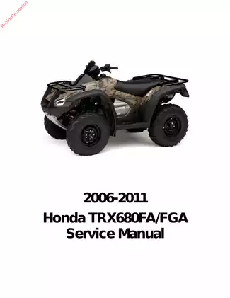 Honda TRX680FA/FGA Service Manual (2006-2011) - Complete Repair and Maintenance Guide
