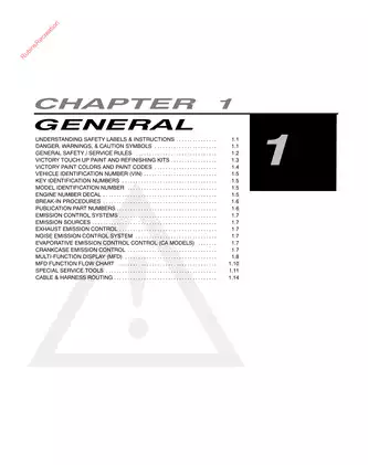 2002-2004 Polaris Victory Service Manual - Comprehensive Repair and Maintenance Guide Preview image 3