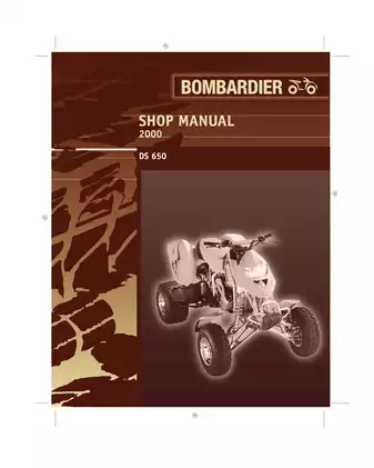 2000 Bombardier DS650 ATV Shop Manual - Comprehensive Repair Guide Preview image 1