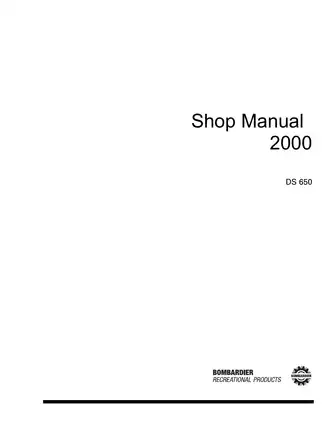 2000 Bombardier DS650 ATV Shop Manual - Comprehensive Repair Guide Preview image 2