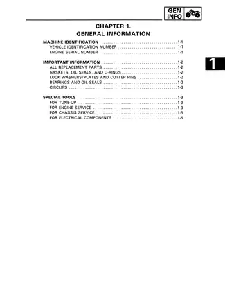 1986 Yamaha Moto-4 60 YF60 service manual Preview image 5