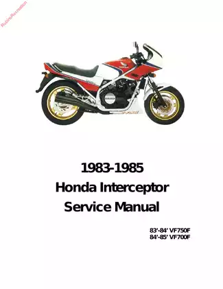 1983-1985 Honda Interceptor VF750F, VF700F service manual Preview image 1