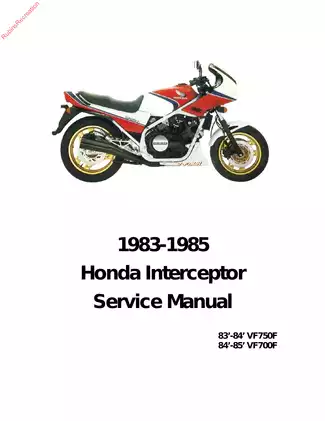 Honda VF700/750 Interceptor Service Manual (1983-1985) - Comprehensive Repair Guide