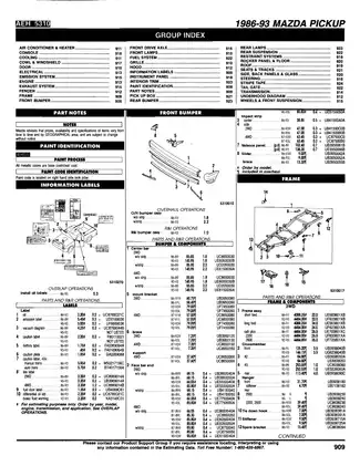 1987-1993 Mazda B2200-B2600i Courier 2WD-4WD repair manual Preview image 1
