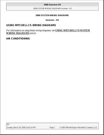 Preview: 2006–2009 GM Hummer H3 / H3T Shop Manual