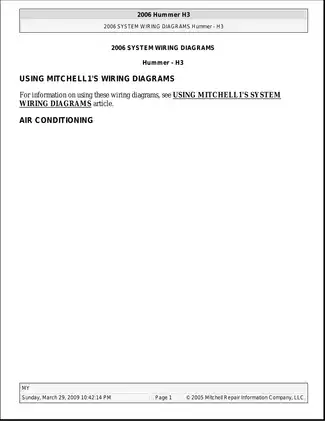 2006-2009 GM Hummer H3 shop manual