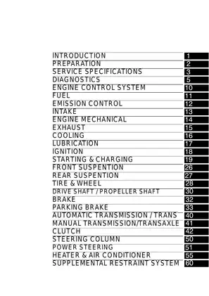 2001-2007 Toyota Corolla E12, E13 repair manual Preview image 1