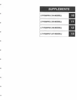 2003-2007 Suzuki Vinson 500, LT-F500F 4x4 service manual Preview image 5
