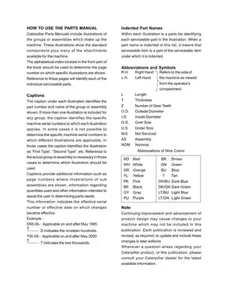 Caterpillar Track-Type Excavator Parts Manual (Dec 2004) Preview image 2