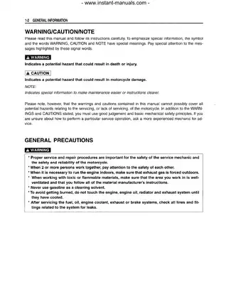 Comprehensive Suzuki SV650X Service Manual (1999-Present) Preview image 4