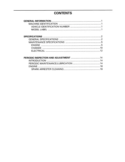Preview: 1999–2000 Yamaha YFA1M(C) Breeze Service Manual