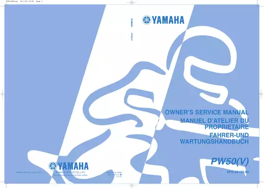 2005-2009 Yamaha PW50(V)service manual Preview image 1