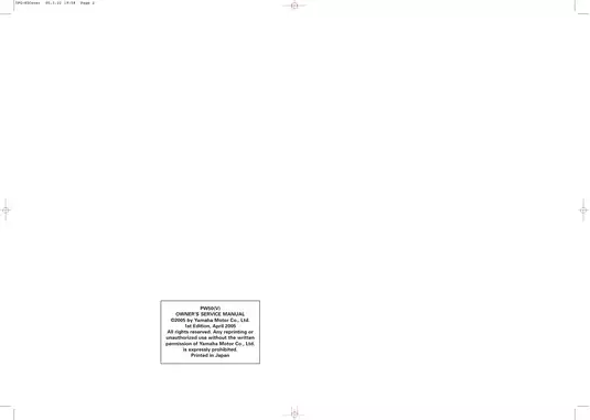 Yamaha PW50 Owner's Service Manual (2005 Edition) Preview image 2