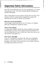 2007 Honda TRX500FA FourTrax Foreman Rubicon Owner's Manual (P/N 61KPR00) – preview page 3