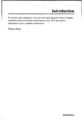 Honda TRX500FA FourTrax Foreman Rubicon Owner’s Manual (2005) Preview image 4