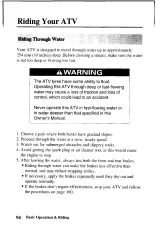 2007 Honda TRX500FA FourTrax Foreman Rubicon Owner's Manual (P/N 61KPR00) – preview page 6
