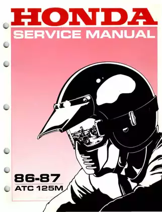 Honda ATC 125M Service Manual - Comprehensive Guide for 1986-1987 Models Preview image 1