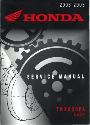 2003-2005 Honda Rincon 650, TRX650 ATV service manual Preview image 1