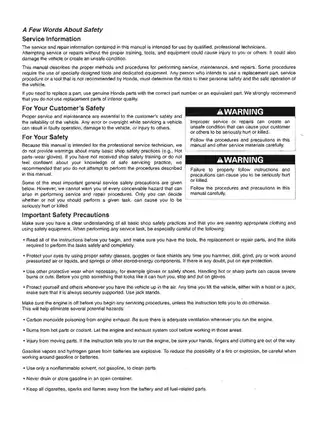 Honda TRX650FA 2003-2005 Service Manual - Maintenance and Repair Guide Preview image 2
